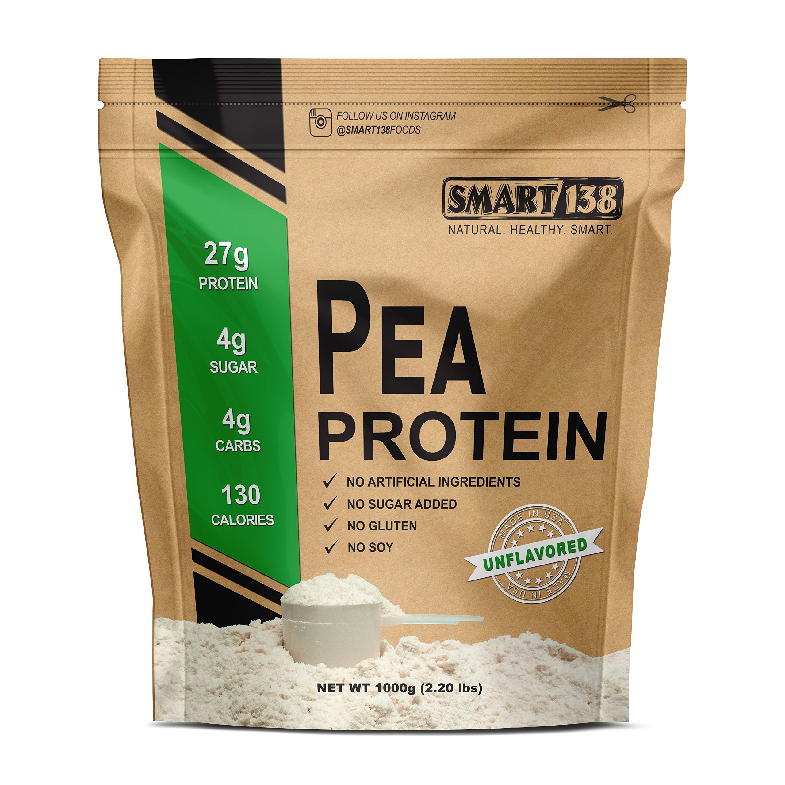 1000g unflavored pea protein powder in packaging