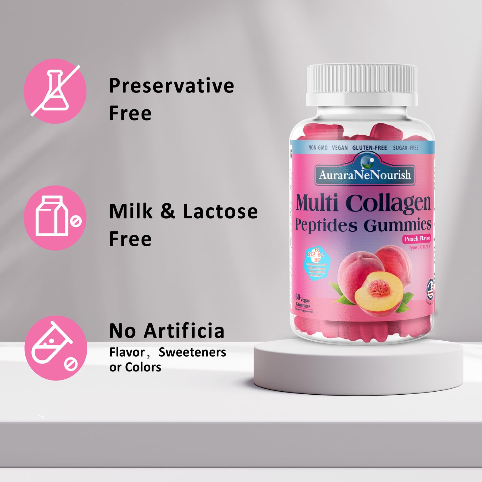 60-count vegan collagen gummies packshot