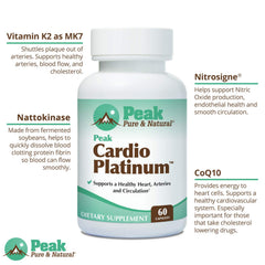 Illustration of healthy arteries and improved blood flow with Peak Cardio Platinum