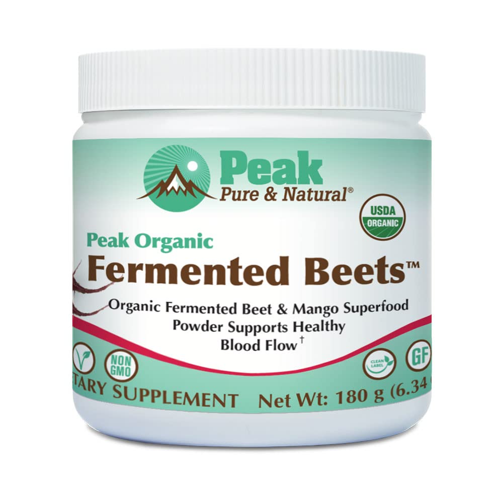 Peak Organic Fermented Beets canister label