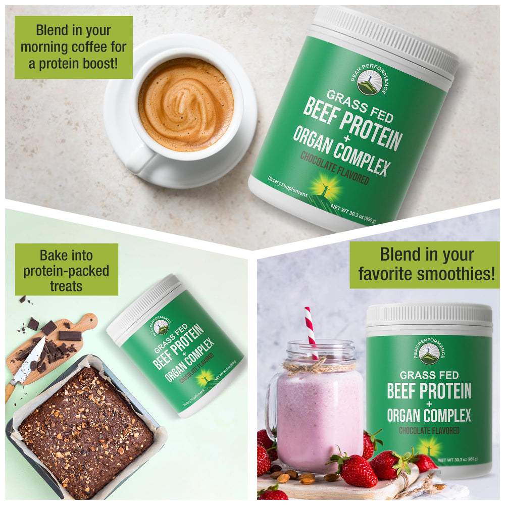 Peak Performance 0g sugar graphic — sugar-free protein for clean fueling.