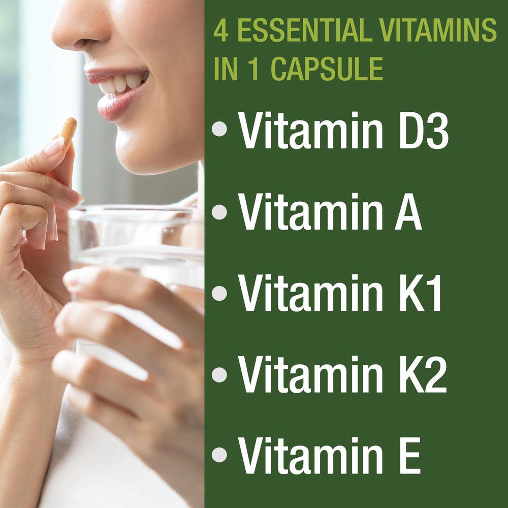 Softgel capsules of Peak Performance ADK D5000 vegan supplement