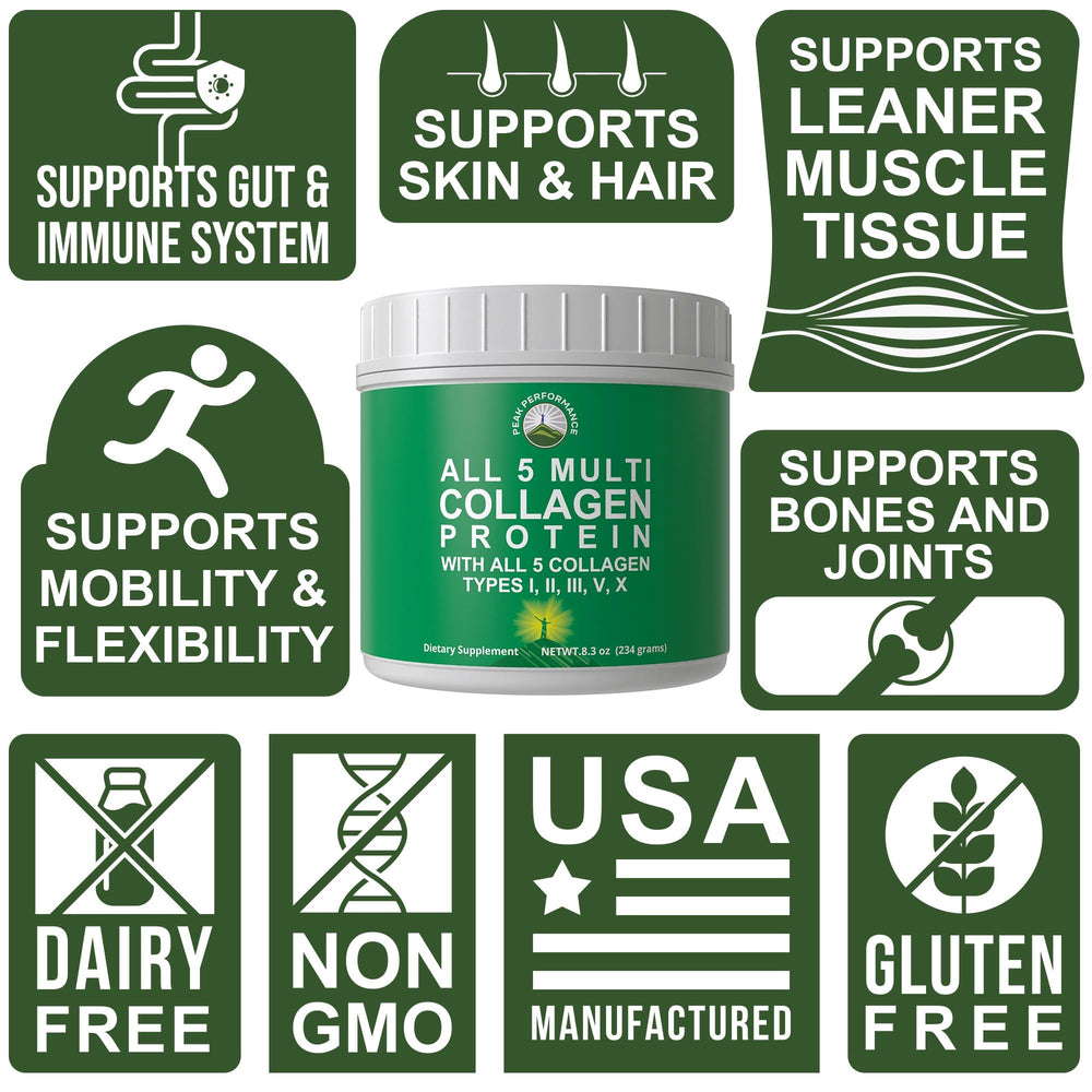 Bone broth collagen alongside other ingredients