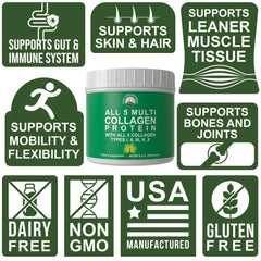 Bone broth collagen alongside other ingredients