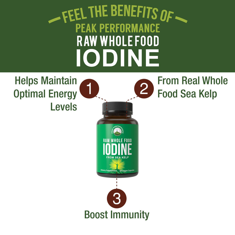 Peak Performance iodine supplement from kelp Ascophyllum nodosum