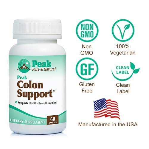 Peak Colon Support capsules arranged for easy daily routine.