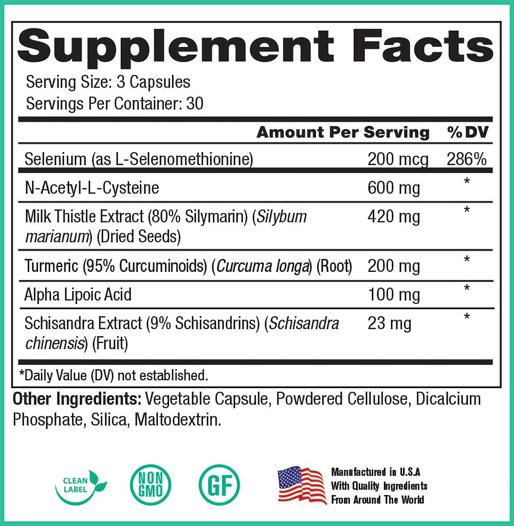 Peak Pure & Natural Milk Thistle Extract highlights detox support for liver wellness.