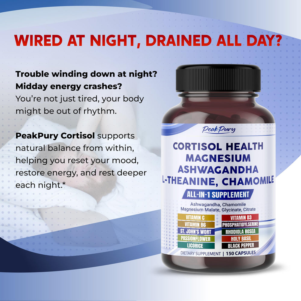 Close-up of PeakPury cortisol capsules