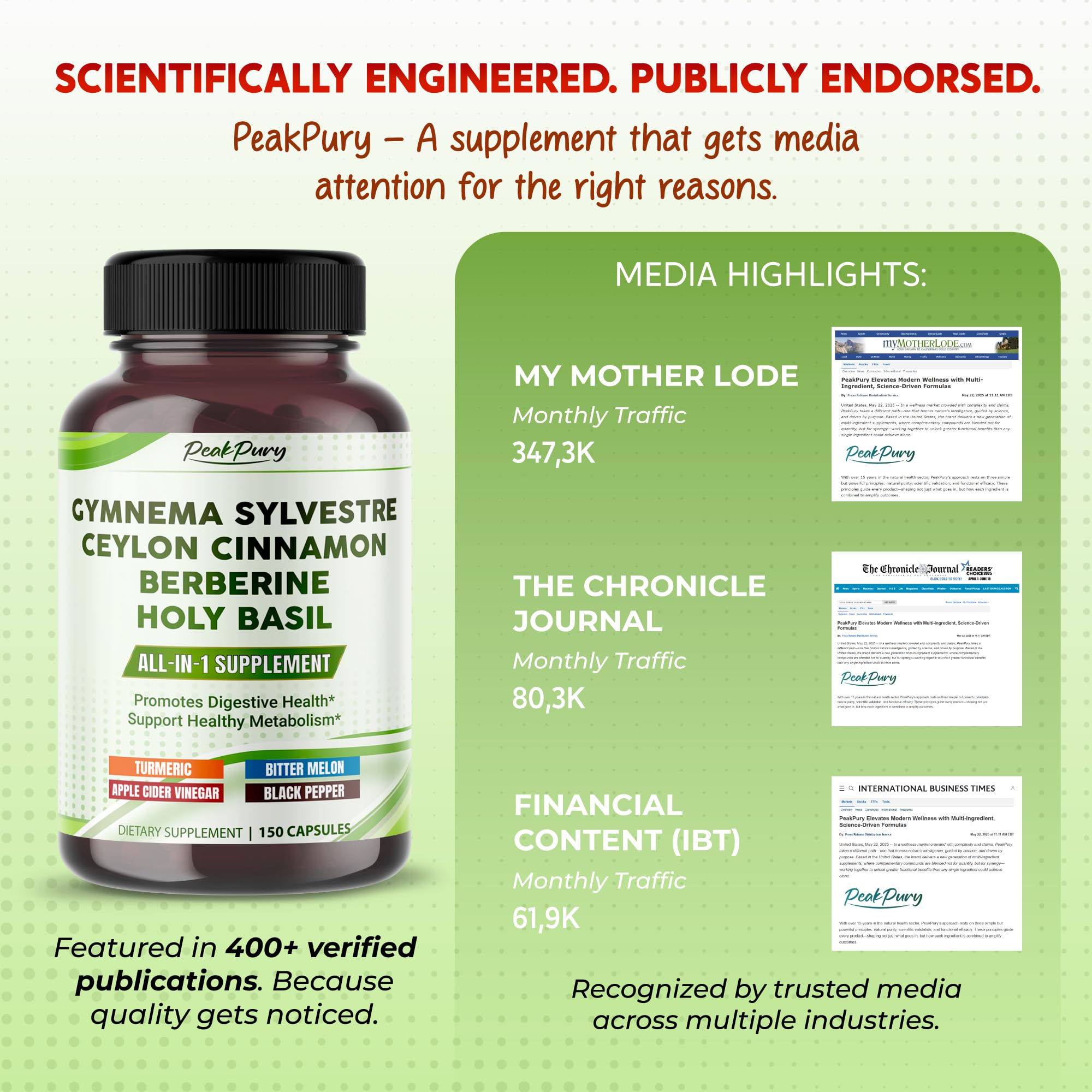 Digestive health benefits of PEAKPURY