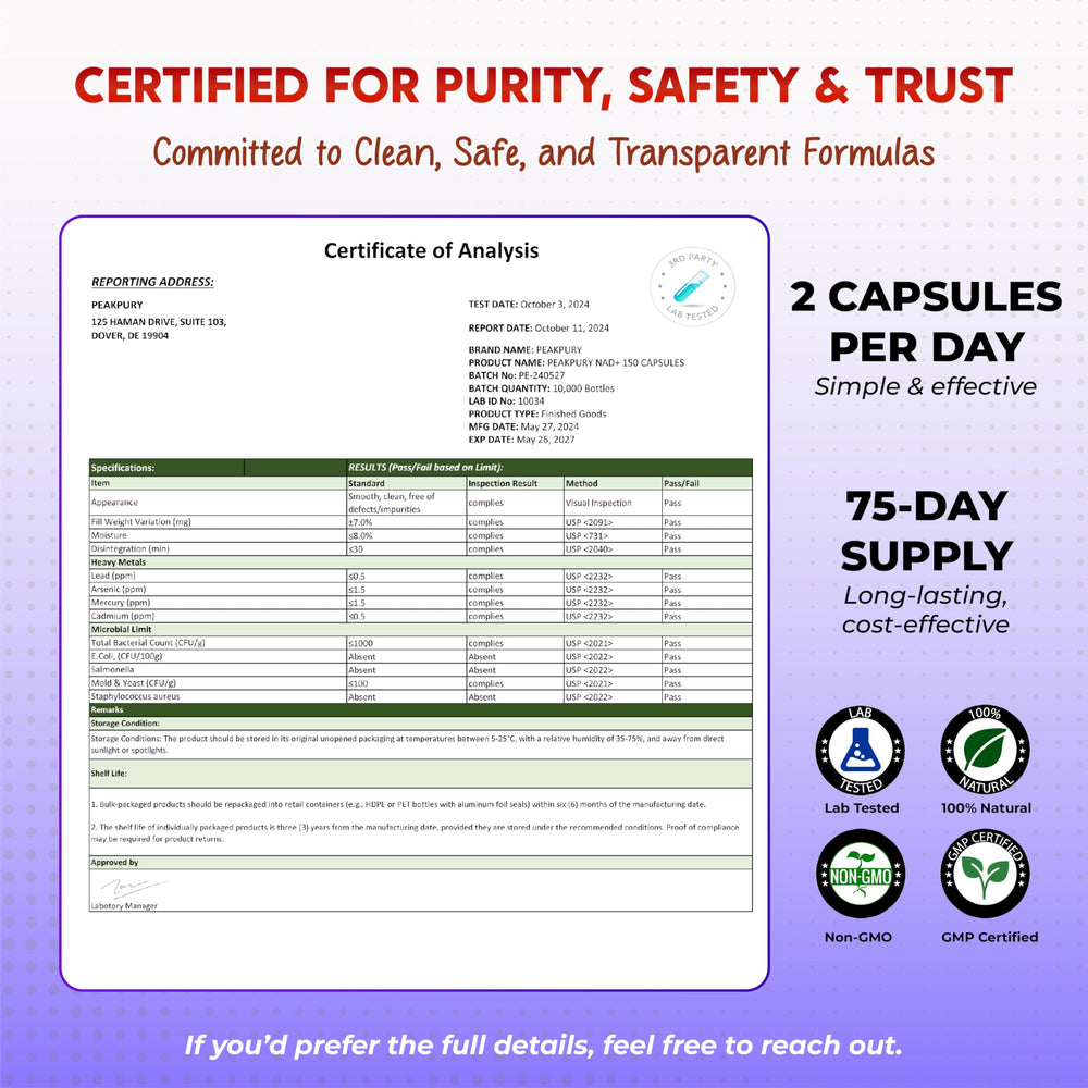 Made in USA quality badge for PeakPury