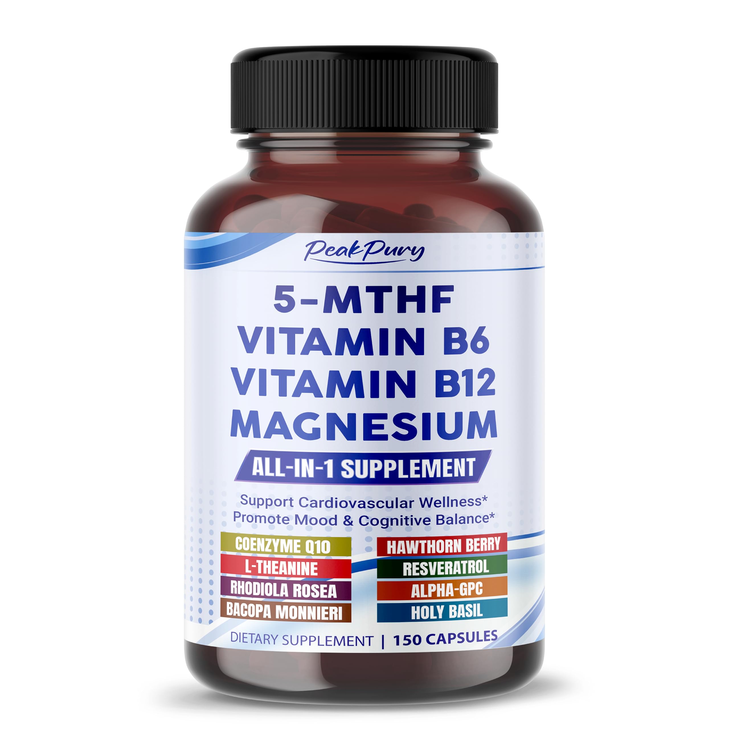 PEAKPURY Ultra 5-MTHF bottle with 150 capsules