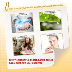 Close-up view of 150 capsules in PeakPury bottle