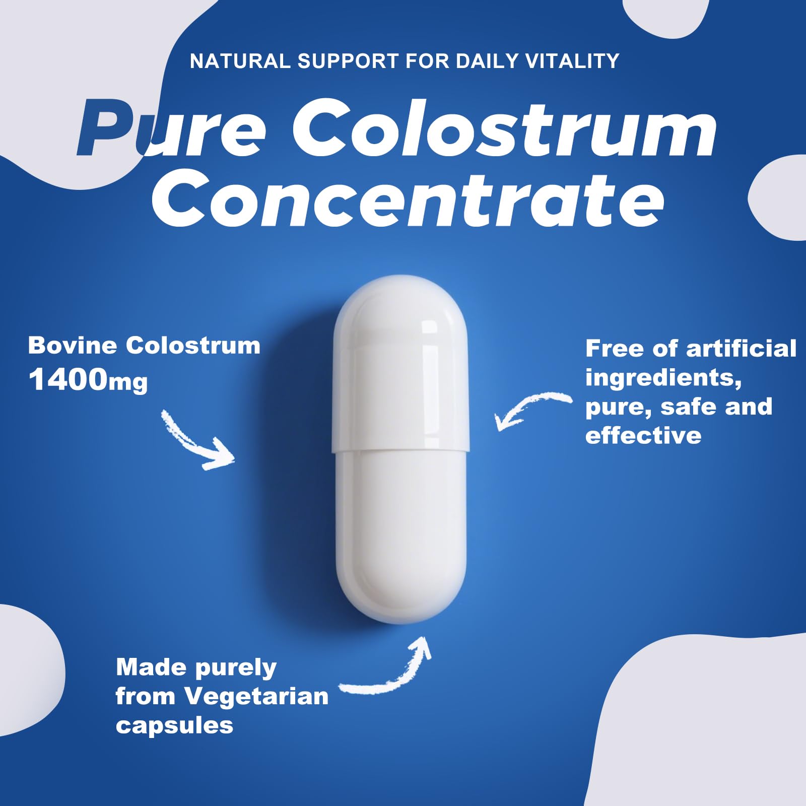 Visual concept of immunity and gut support from colostrum