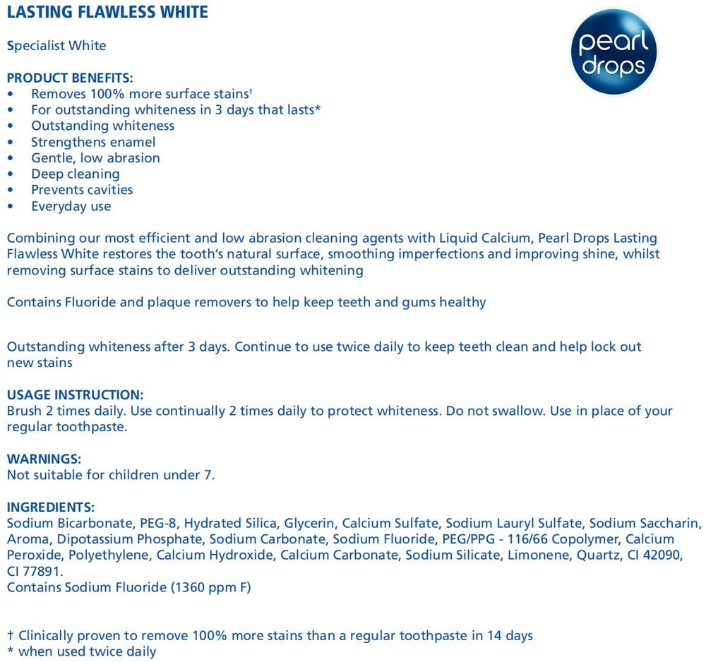 Whitening concept featuring Pearl Drops Lasting Flawless White