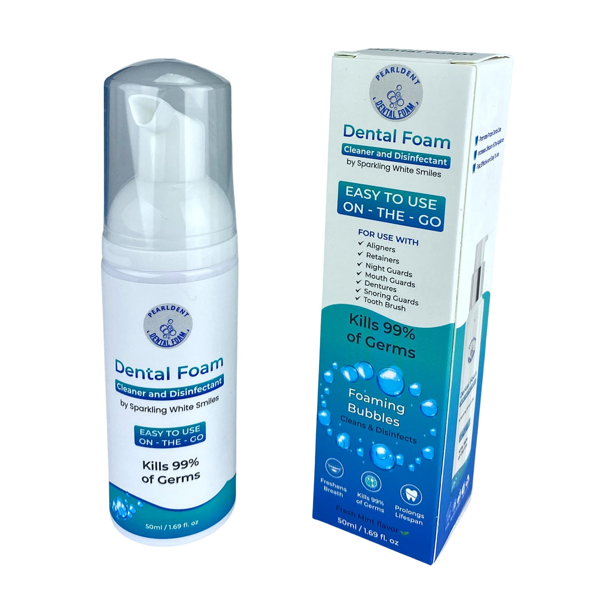Product shot: Pearldent Dental Foam bottle