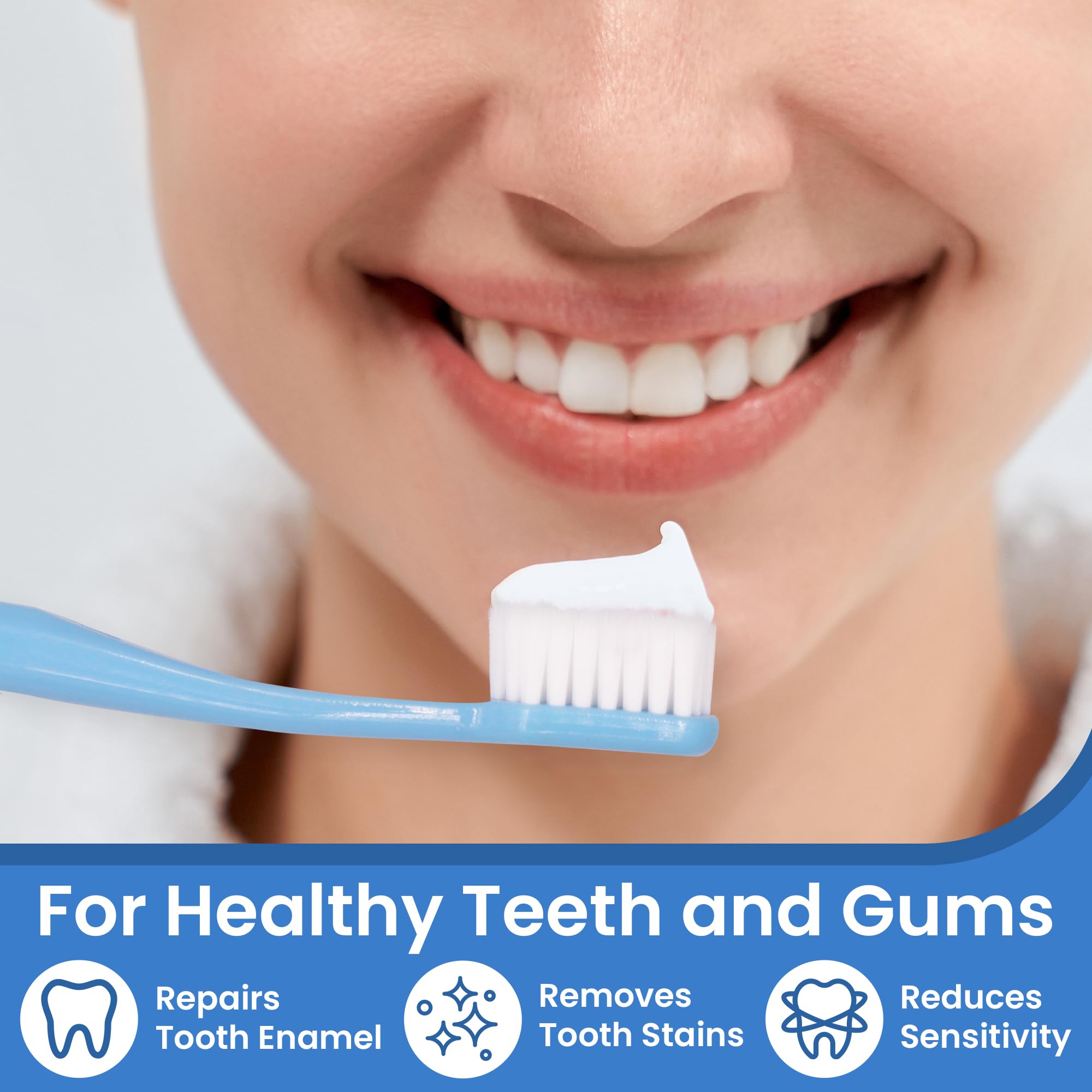 Demonstration of stain removal by Pearlie White toothpaste