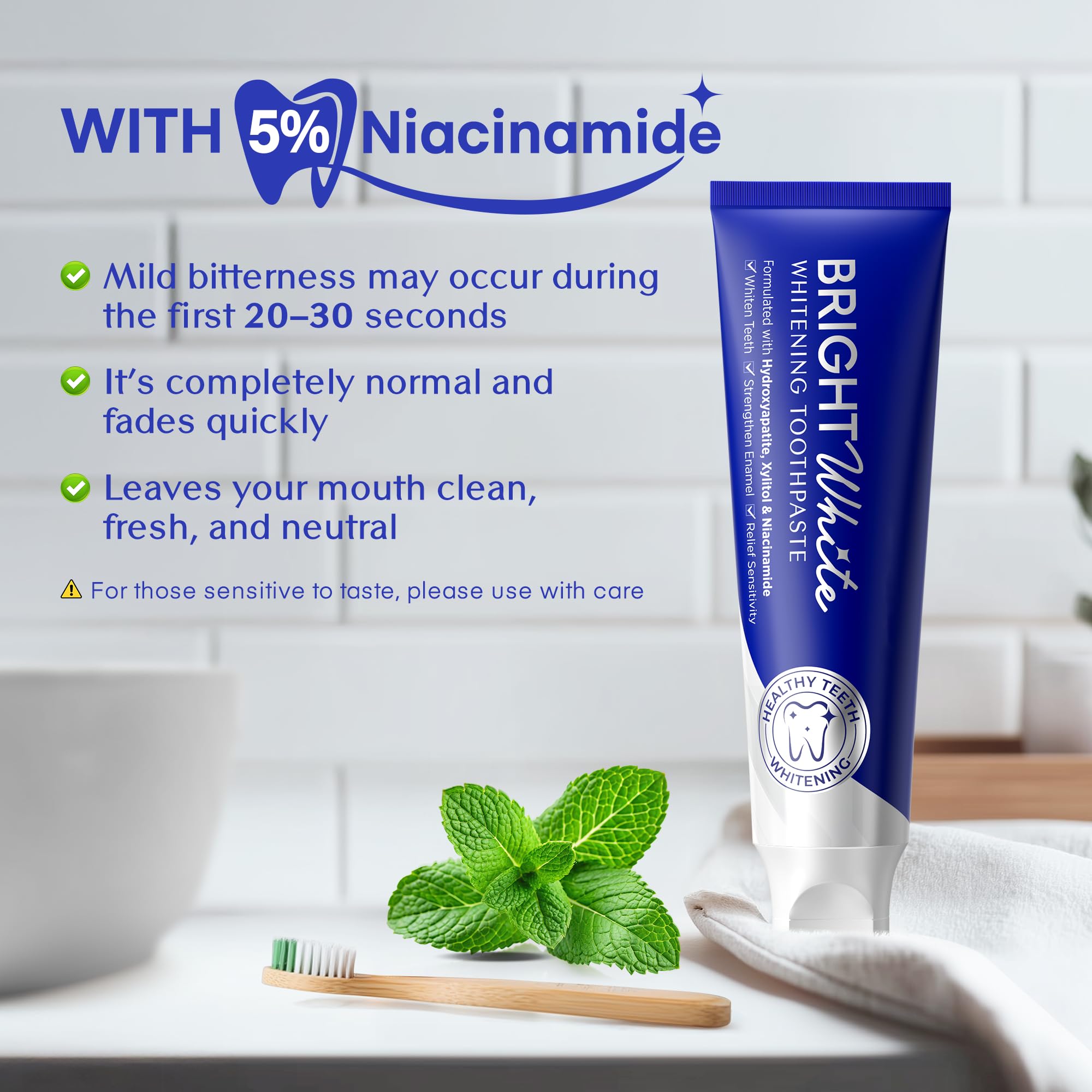 Side view of the PearlSmile toothpaste tube with 4.2oz size indication.