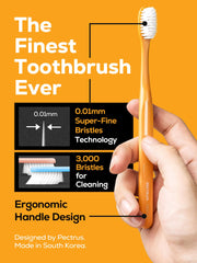 Back view of PECTRUS Extra Soft Manual Toothbrush Pack, 6-count