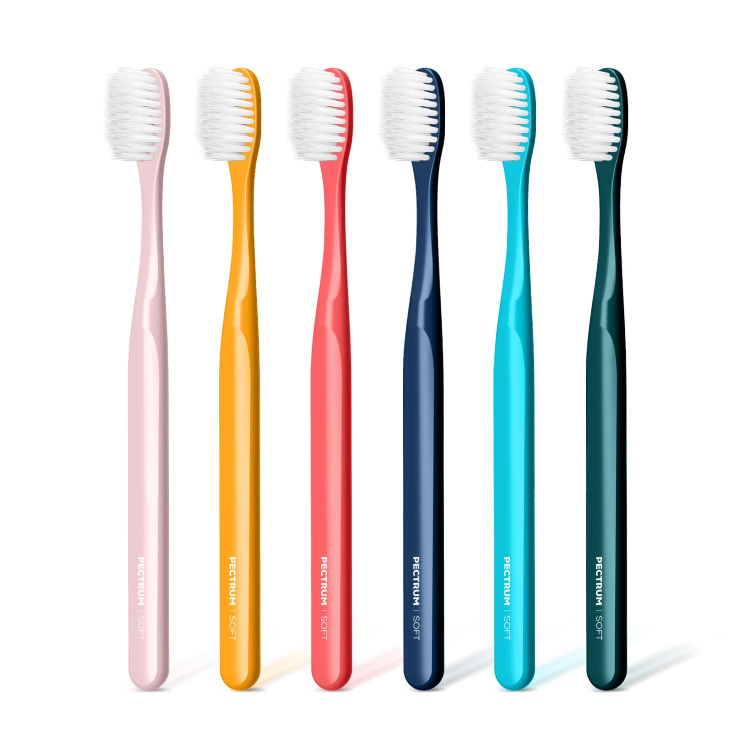 Front view of PECTRUS Extra Soft Manual Toothbrush Pack, 6-count