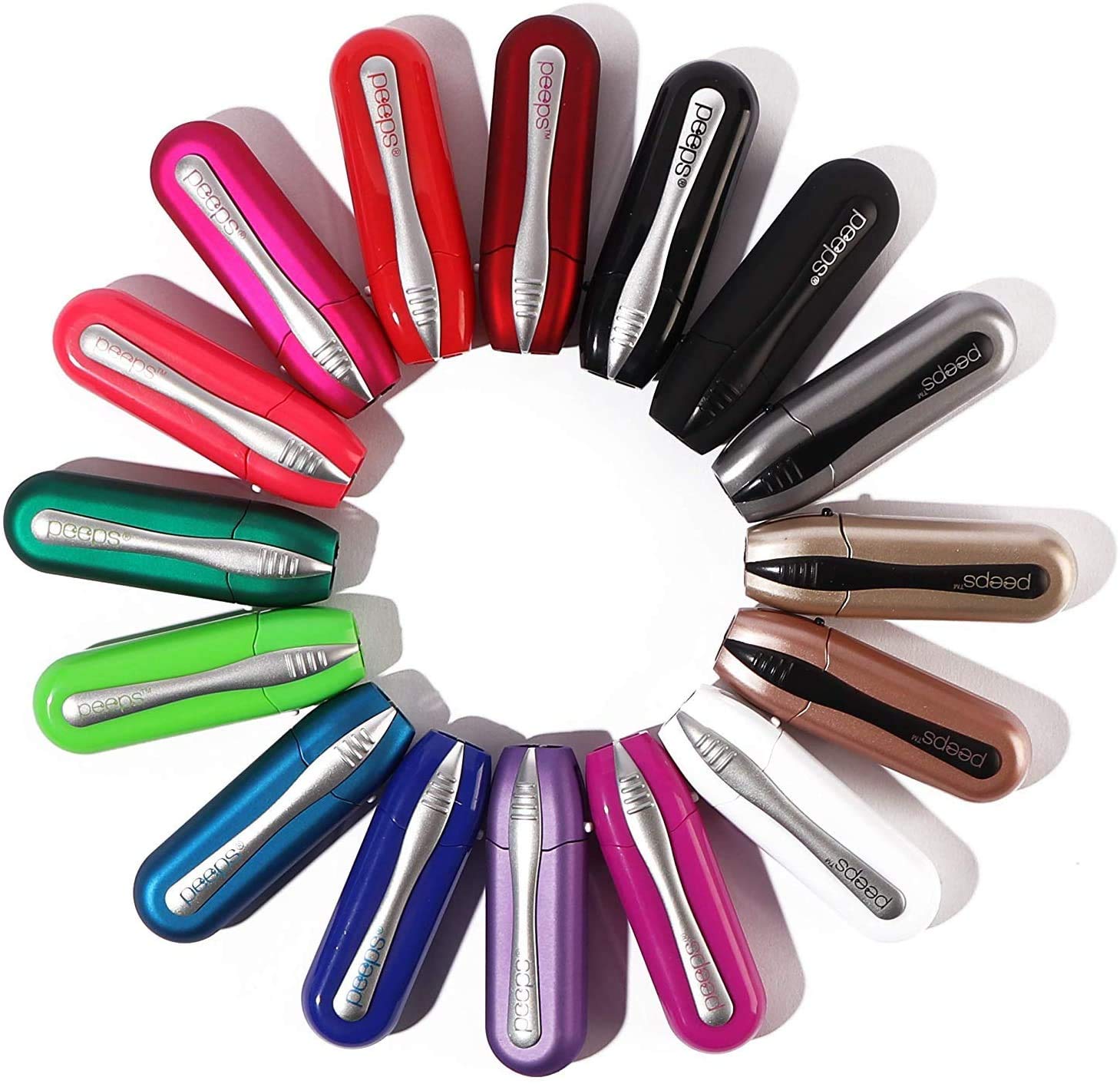 Portable eyeglass cleaner available in seven colors