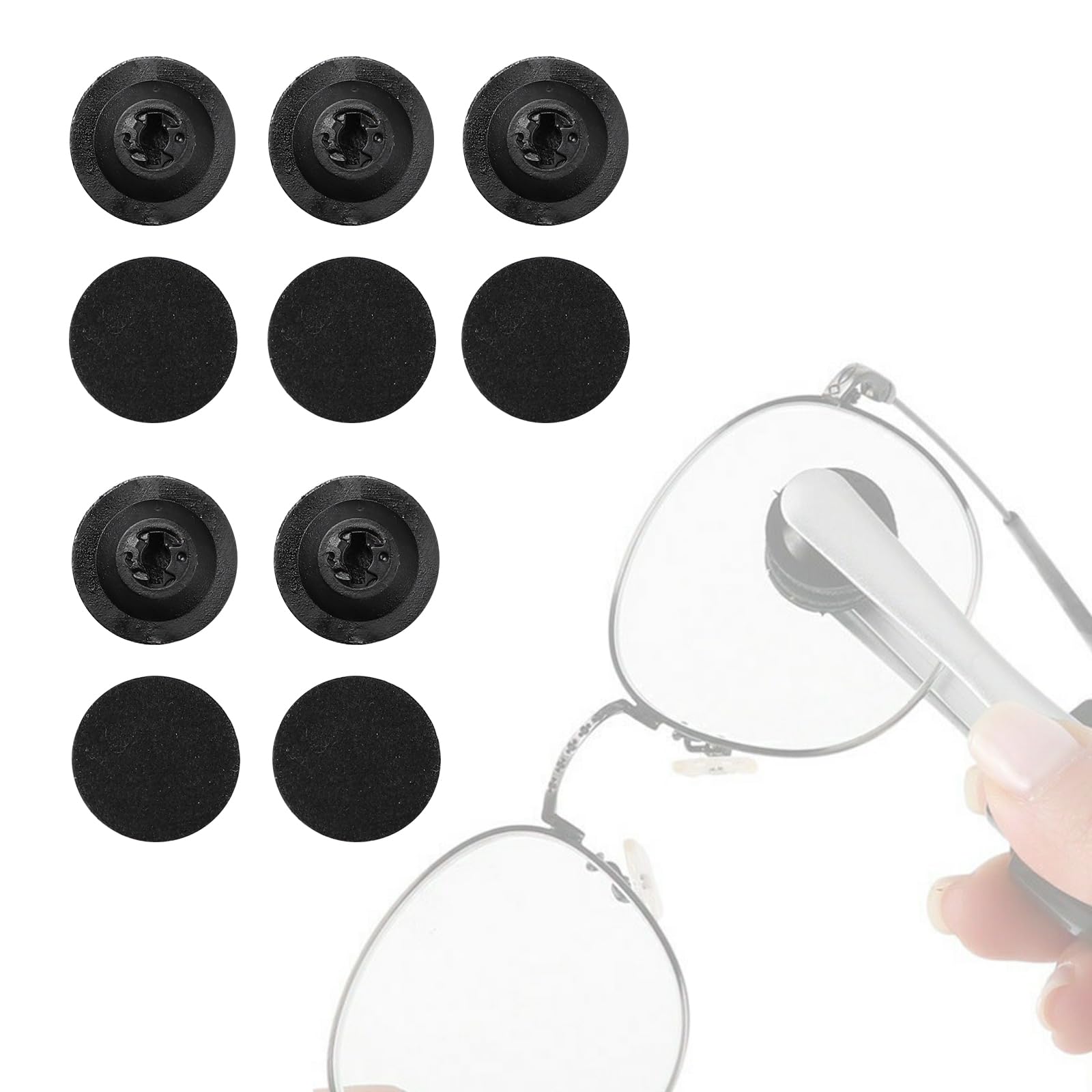 Replacement pad for Peeps CarbonKlean eyeglass cleaner - front view