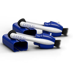 Peeps Glasses Cleaner bottle in injected blue with carbon microfiber