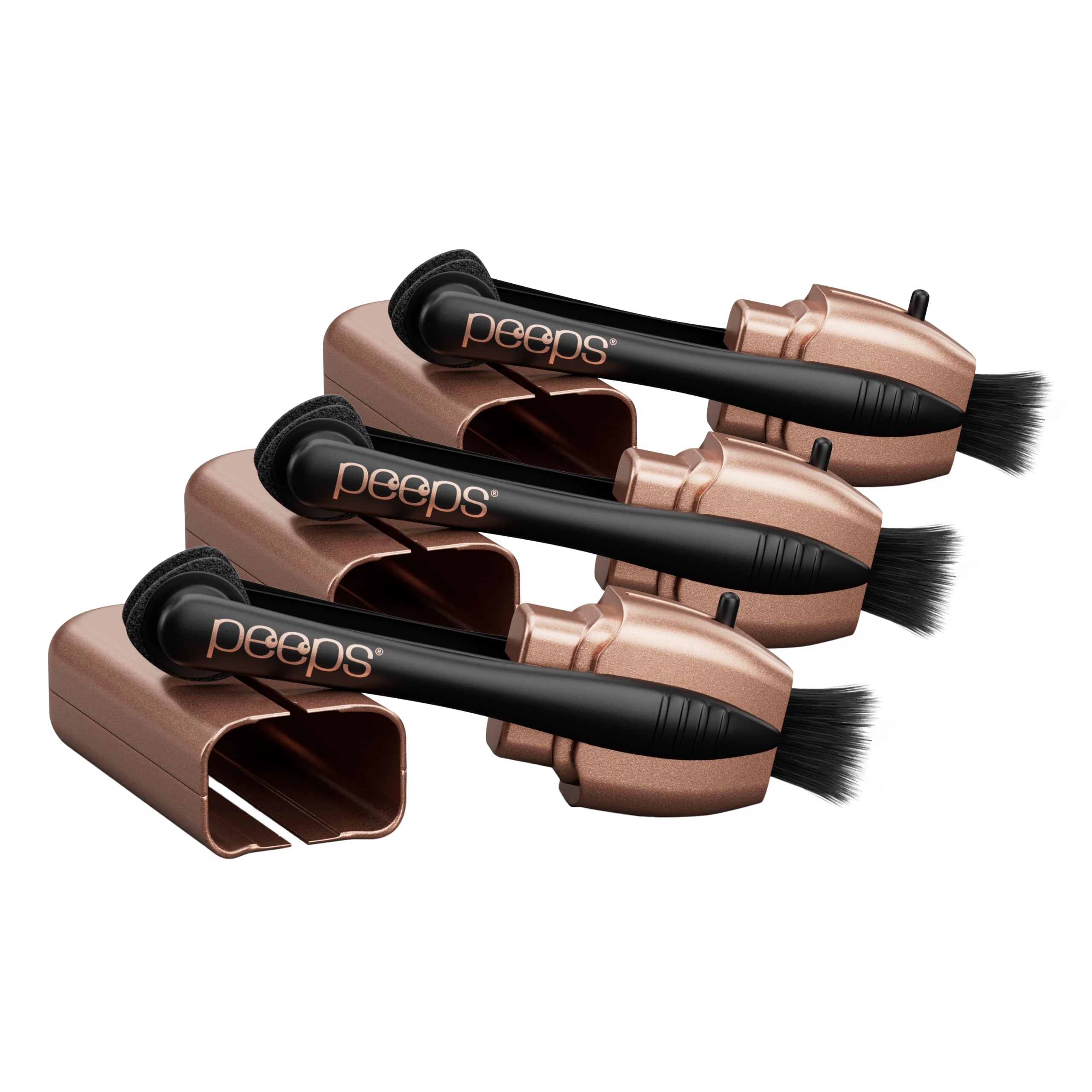 Peeps Glasses Cleaner bottle in electroplated rose gold