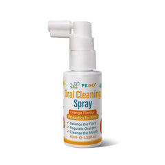 Front view of PEGO Kids Oral Spray bottle 40ml