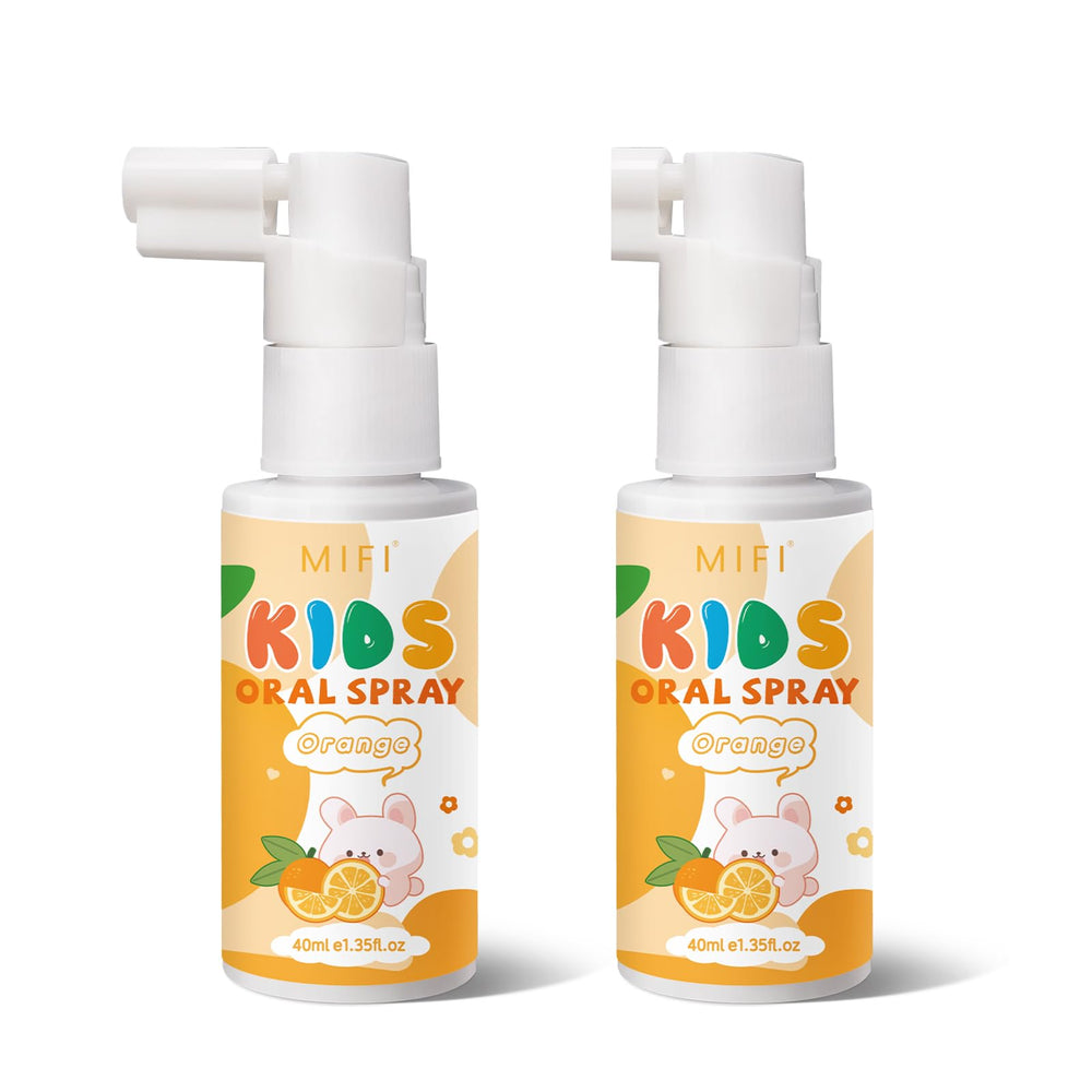 PEGO Kids Oral Spray orange bottle front view