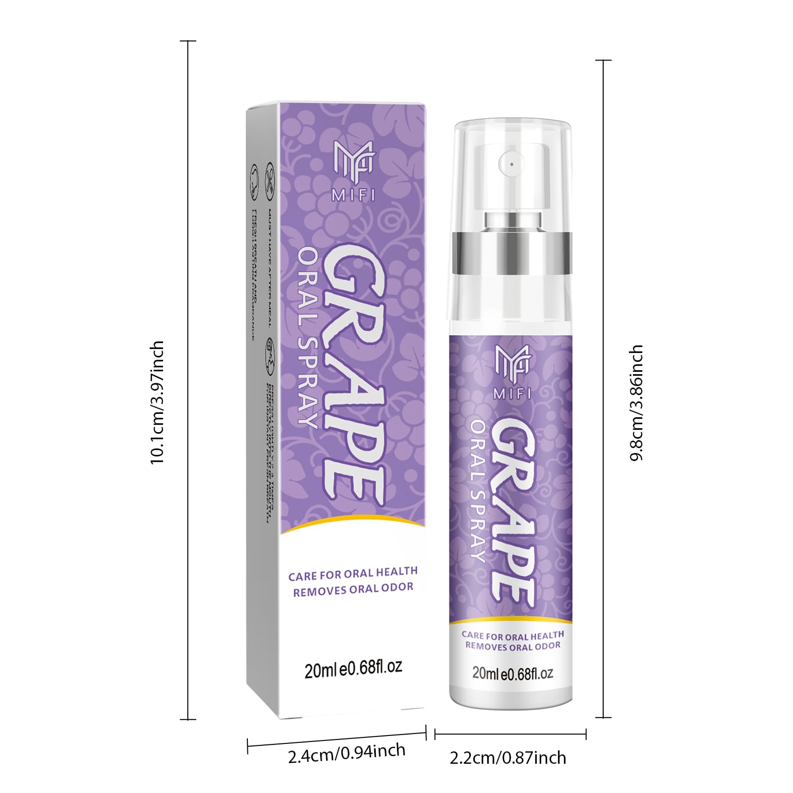 PEGO breath spray lemon flavor front shot