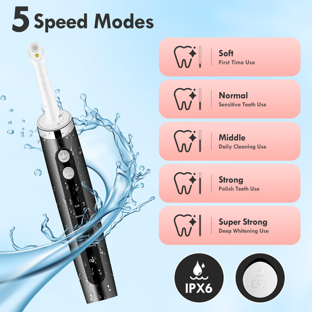 Pelzzle Tooth Polisher charging via USB C