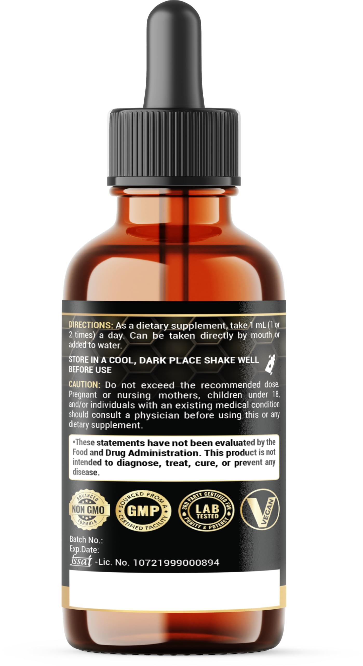 Third-party testing and purity certification seal