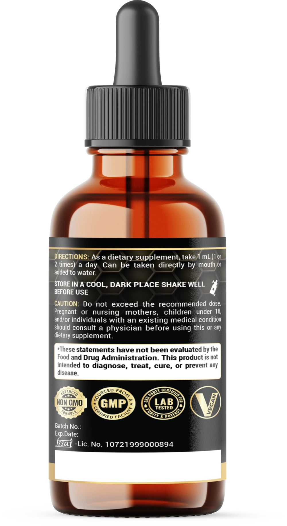 Third-party testing and purity certification seal