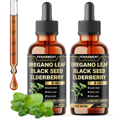 Penhoment 8in1 oregano oil drops 1oz bottle front view