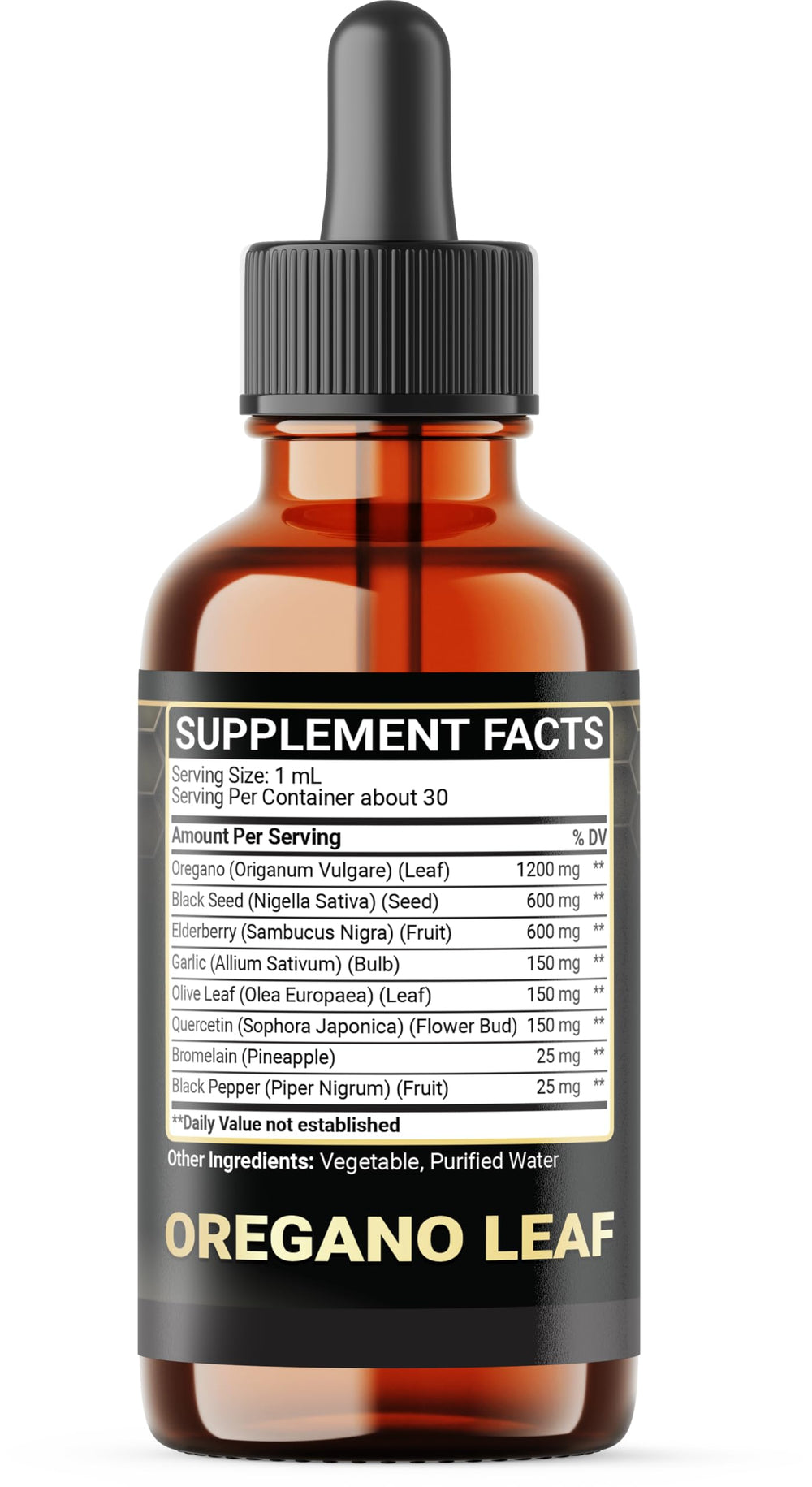 Non-GMO and cGMP claim icons for Penhoment drops