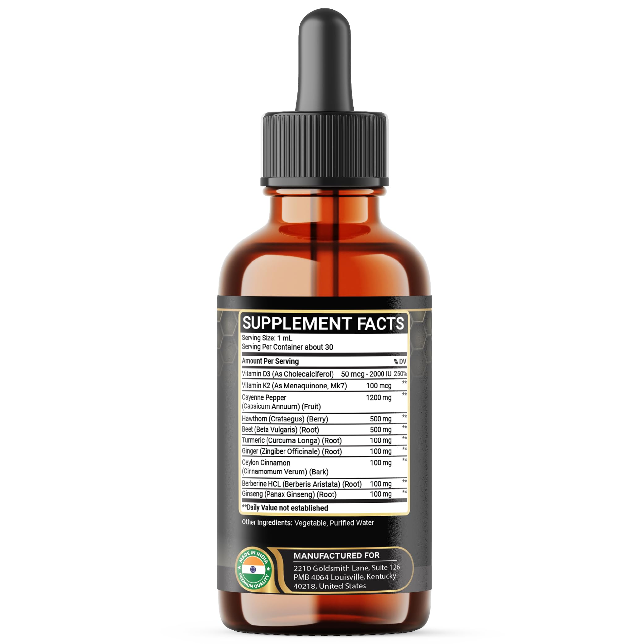 Beet Root, Berberine, and Ginseng components