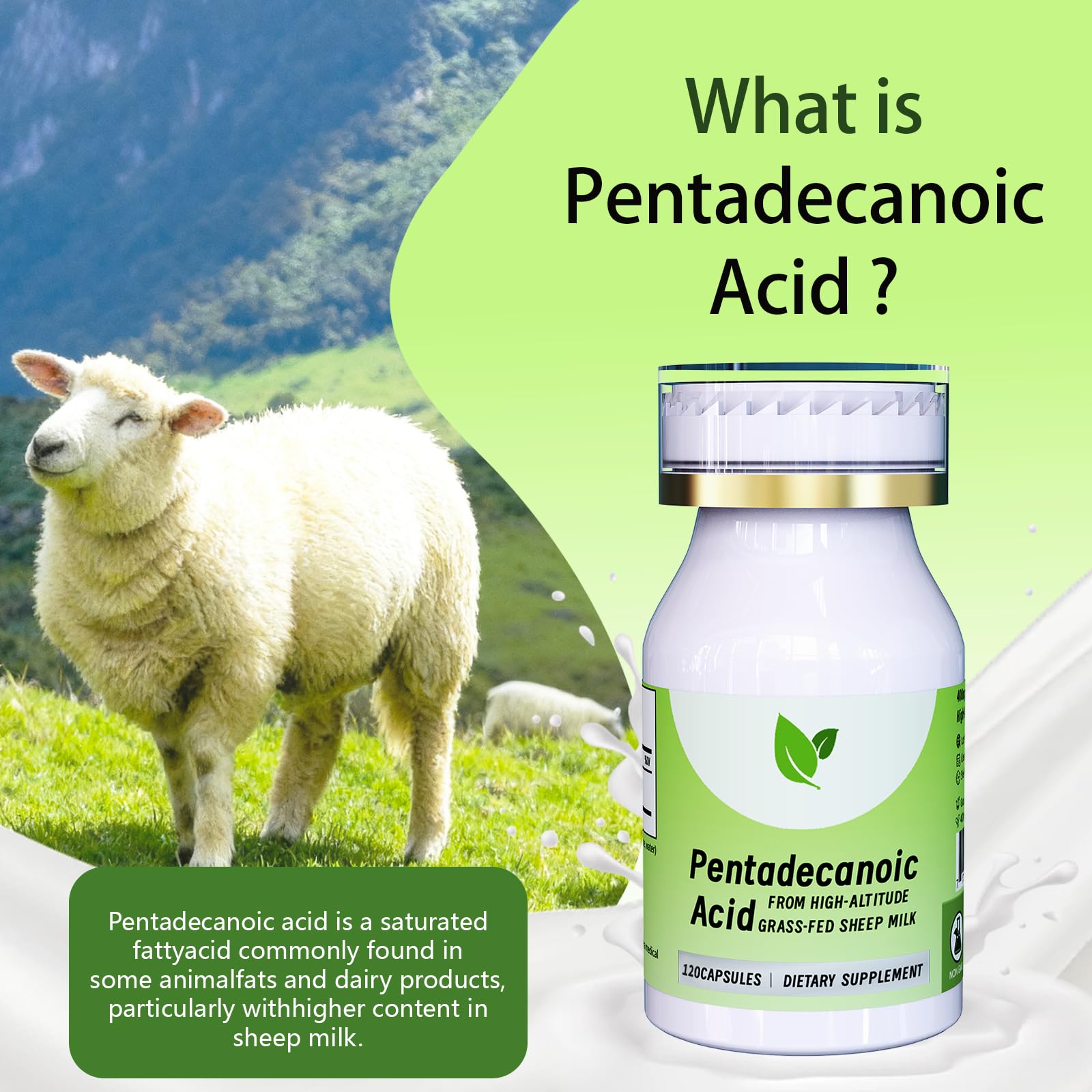 Close-up of Pentadecanoic Acid capsule