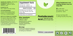 Pentieadecaflex Pentadecanoic Acid vegan capsules 120-count