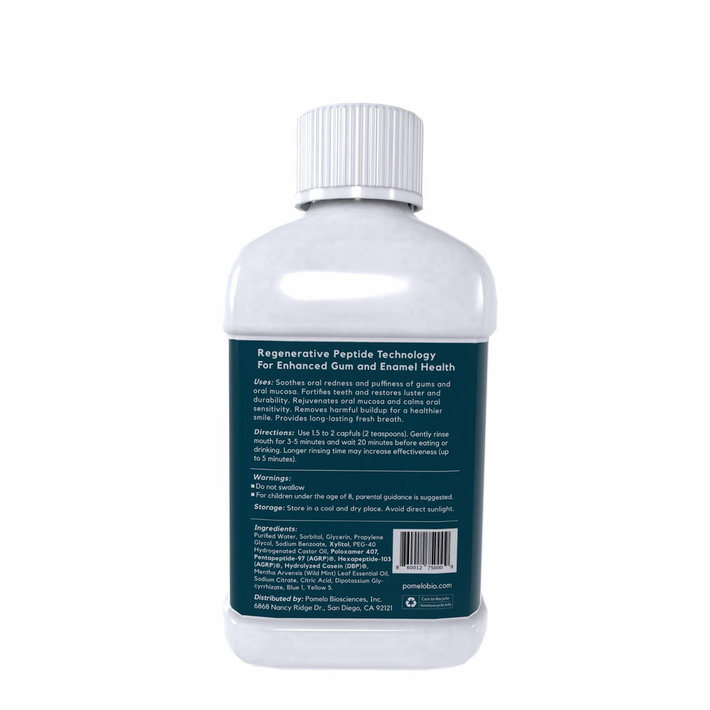 Travel-size 3.4 oz bottle of PEP+ BEAM Mouthwash