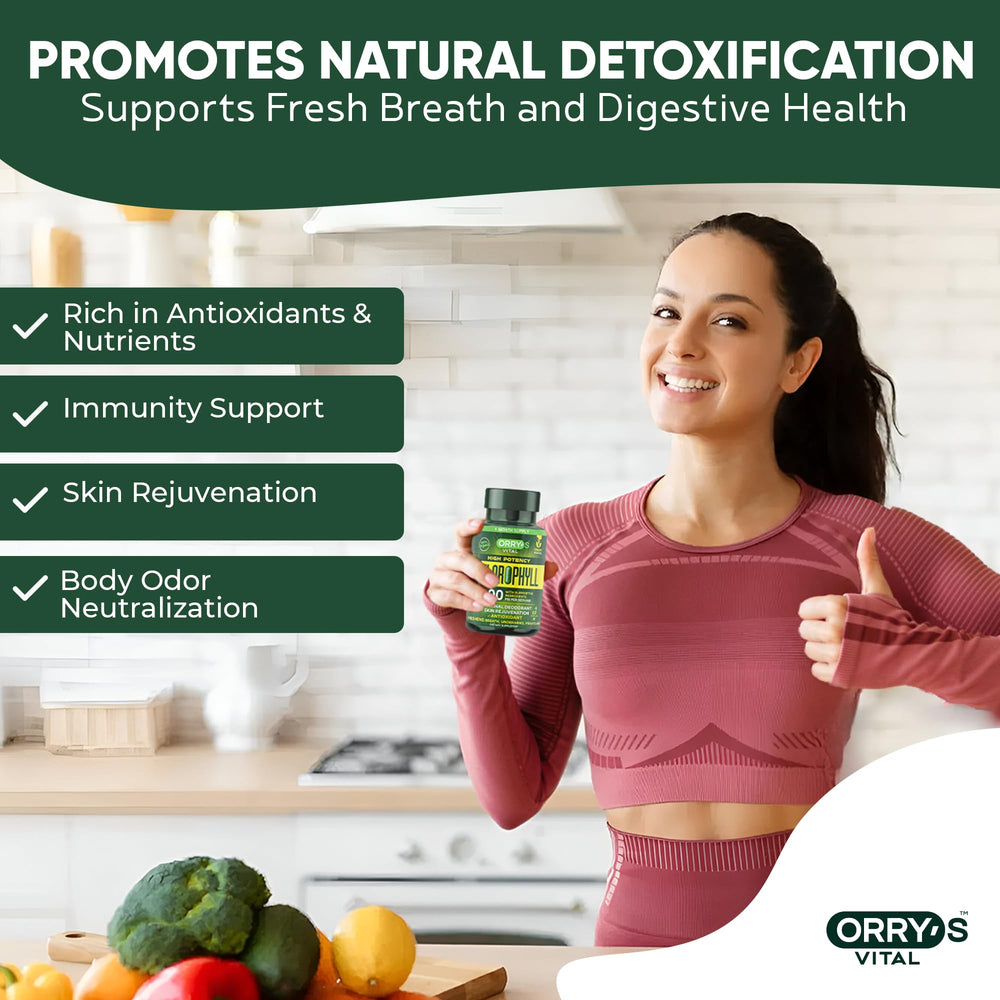 Chlorophyll with peppermint and parsley ingredients