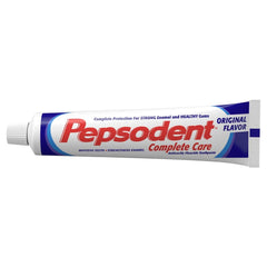 Close-up of Pepsodent Complete Care Original Flavor toothpaste tube 5.5 oz
