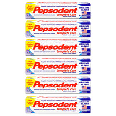 Tube of Pepsodent Complete Care Toothpaste Original Flavor 5.5 oz with packaging