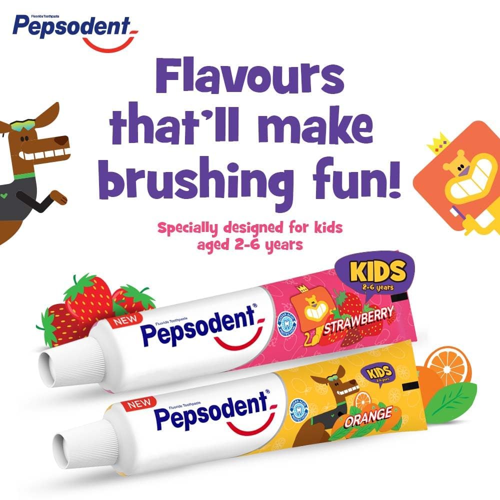 Illustration emphasizing gentle formula for children's developing teeth and gums