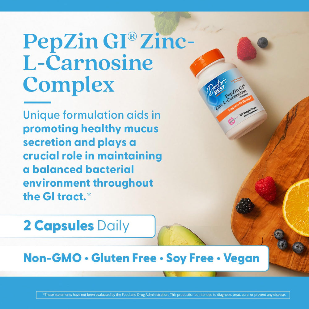 Non-GMO Vegan Gluten-Free Soy-Free icons for PepZin GI