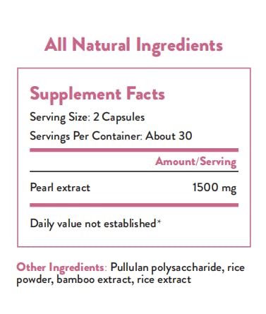 Graphic showing calcium and amino acids from pearl powder