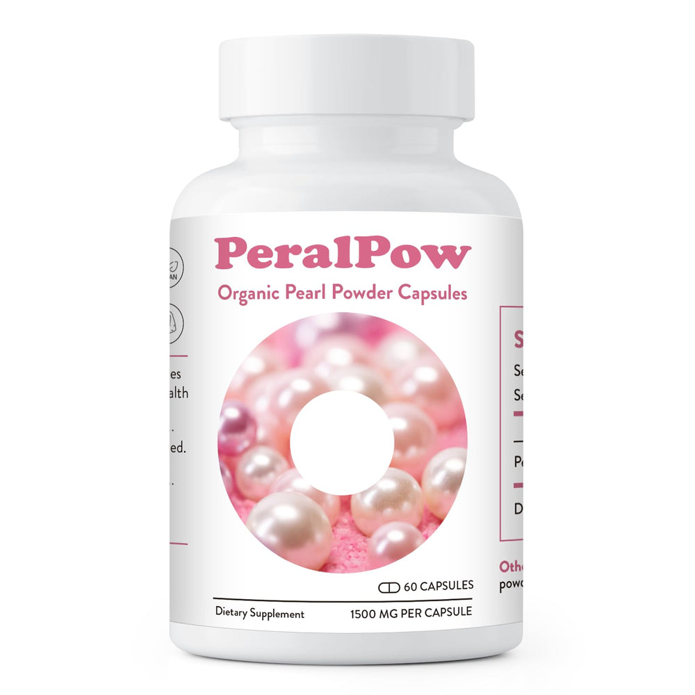 Front view of Peralpow Pearl Powder Capsules 1500mg