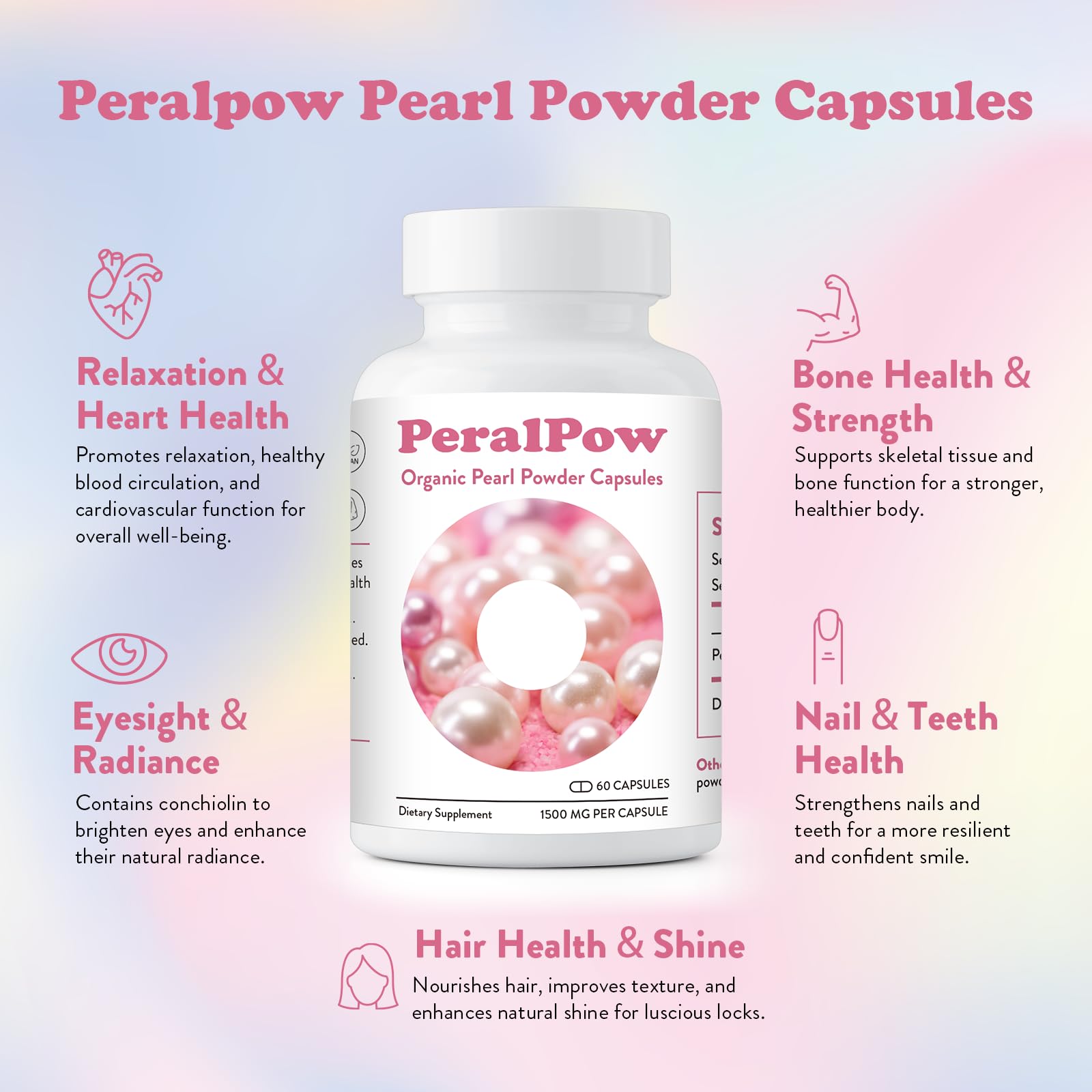 Illustration representing radiant skin from pearl powder