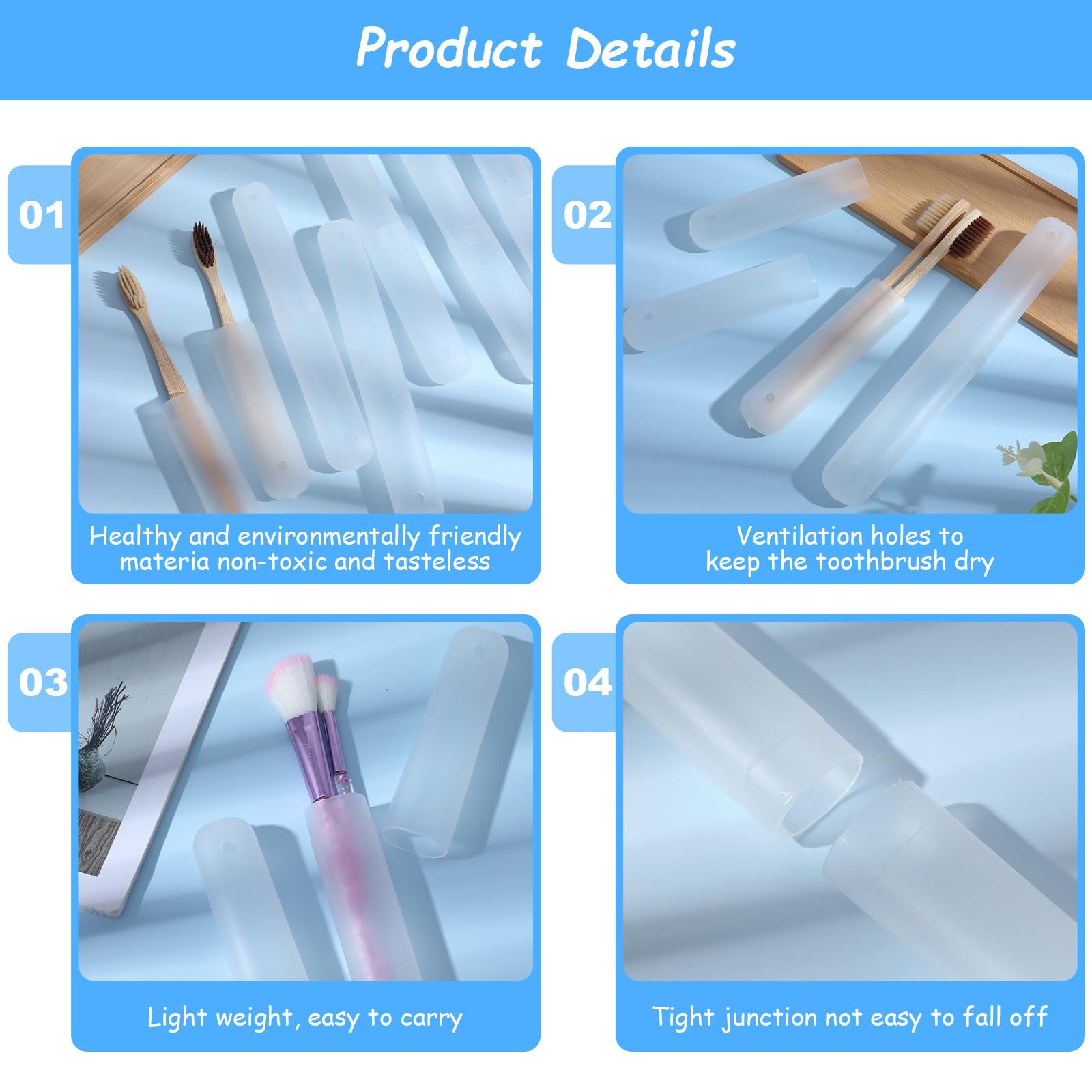 Portable 60-pack toothbrush holders ready for home or on the go
