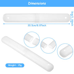 Breathable toothbrush holder with drain holes at both ends