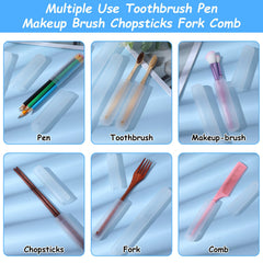Travel-friendly dustproof toothbrush case with lid